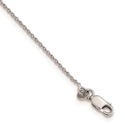 Sterling Silver 38 Stone Pink CZ Awareness Ribbon Necklace 18"