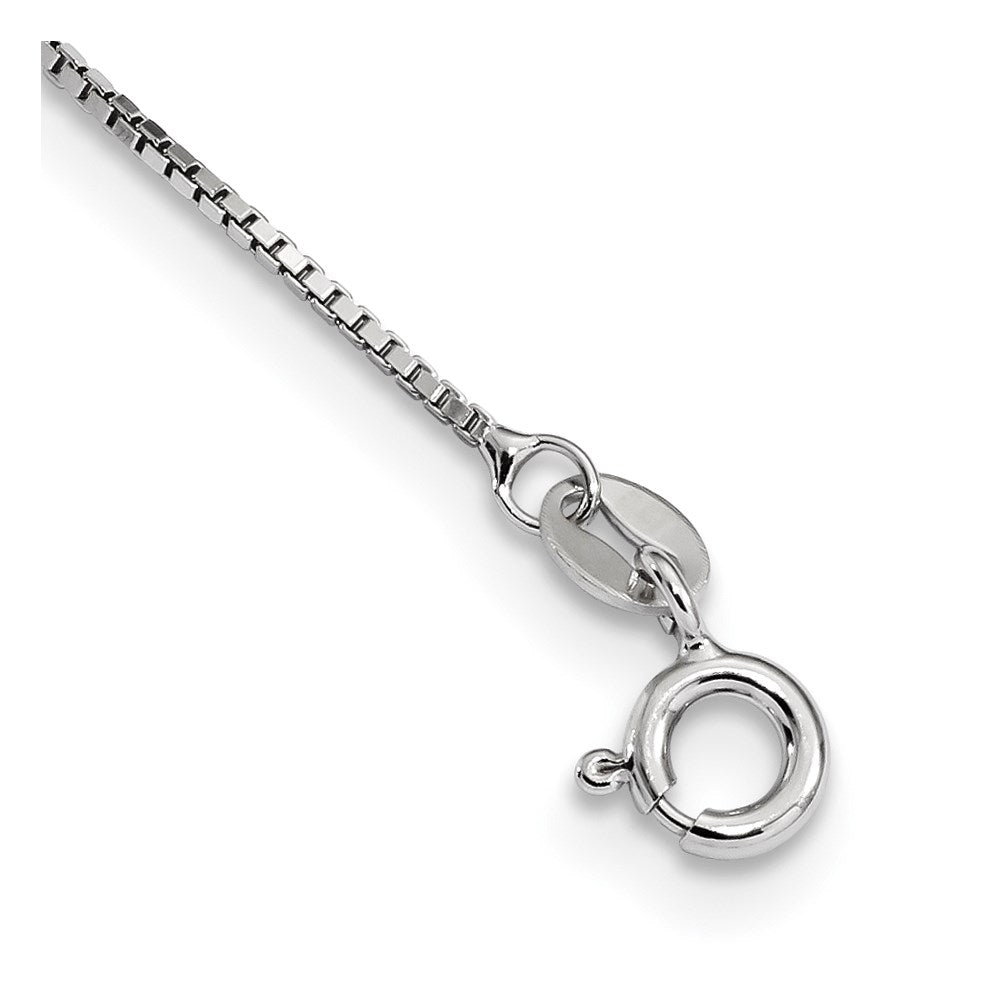 Sterling Silver Rhod-Plated Cubic Zirconia Cross 20"