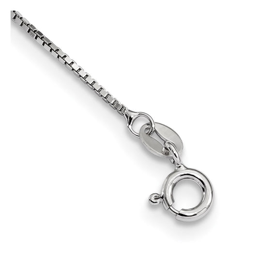 Sterling Silver Rhod-Plated Cubic Zirconia Cross 20"