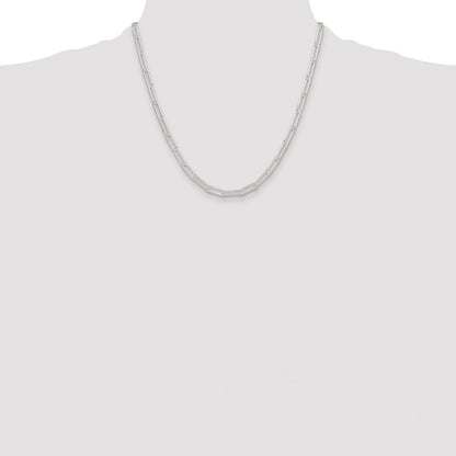 Sterling Silver Rhodium-plated Polished 4.5mm Paperclip Chain Necklace