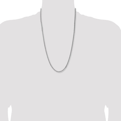 Sterling Silver 4mm Domed Side D/C Curb Chain Necklace