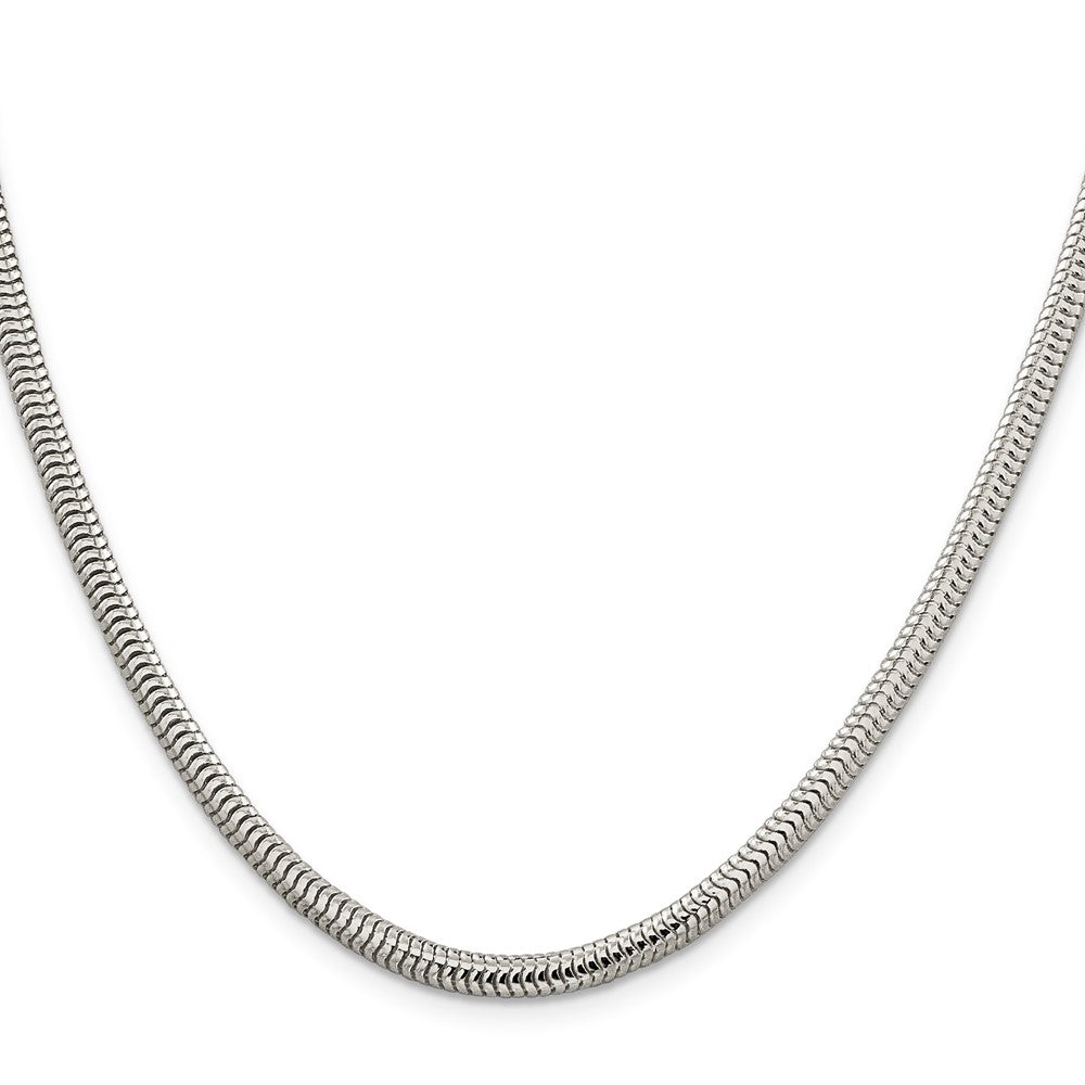 Sterling Silver 4mm Round Snake Chain Necklace