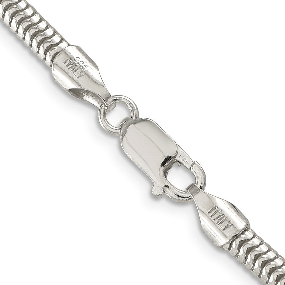 Sterling Silver 4mm Round Snake Chain Necklace