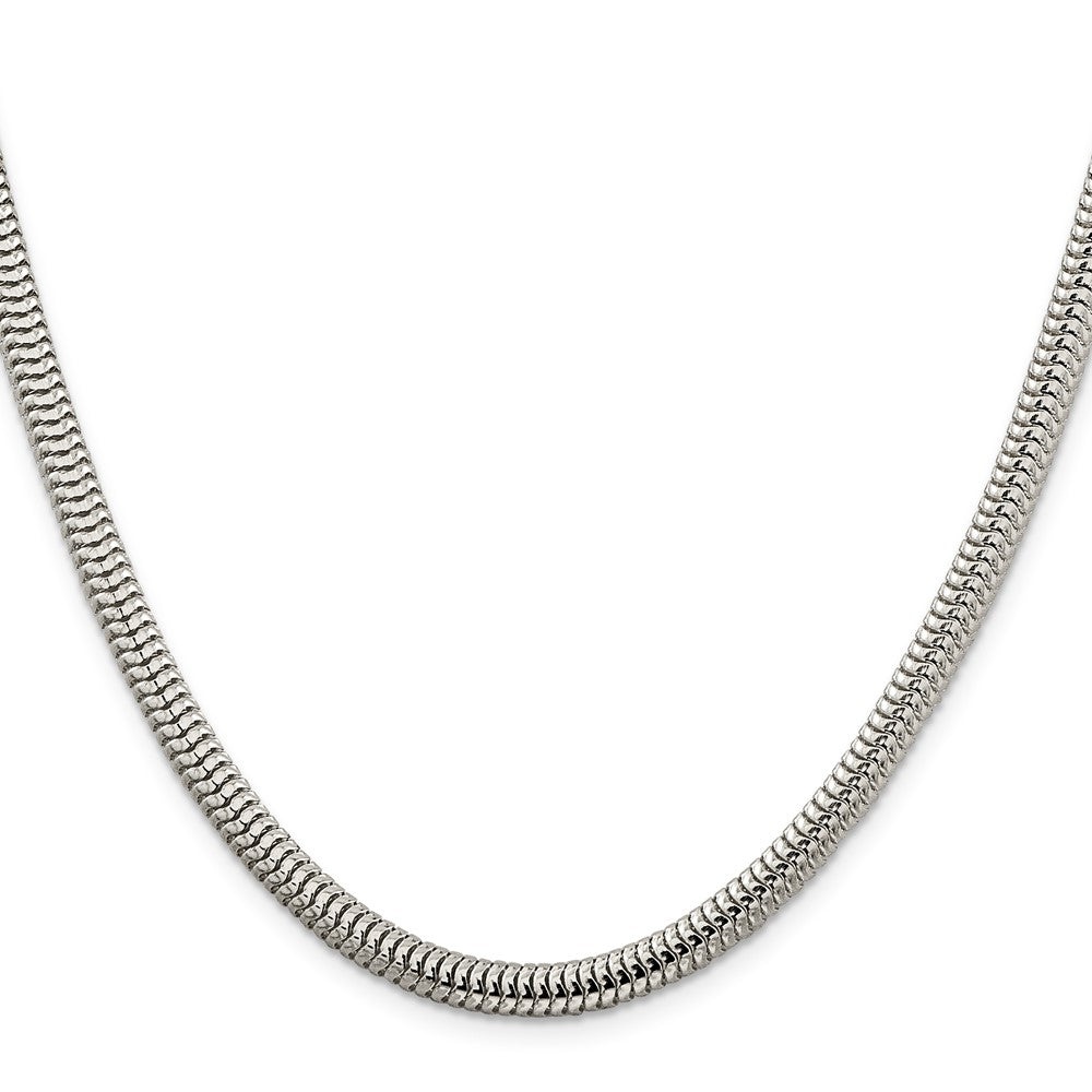 Sterling Silver 5mm Round Snake Chain Necklace