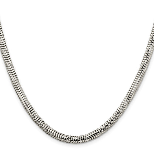 Sterling Silver 5mm Round Snake Chain Necklace