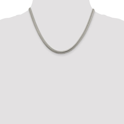 Sterling Silver 5mm Round Snake Chain Necklace