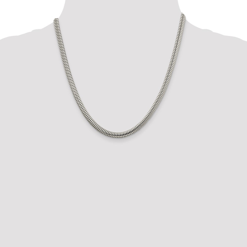 Sterling Silver 5mm Round Snake Chain Necklace