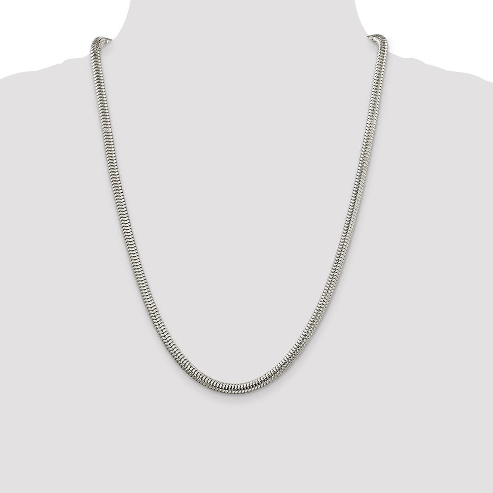Sterling Silver 5mm Round Snake Chain Necklace