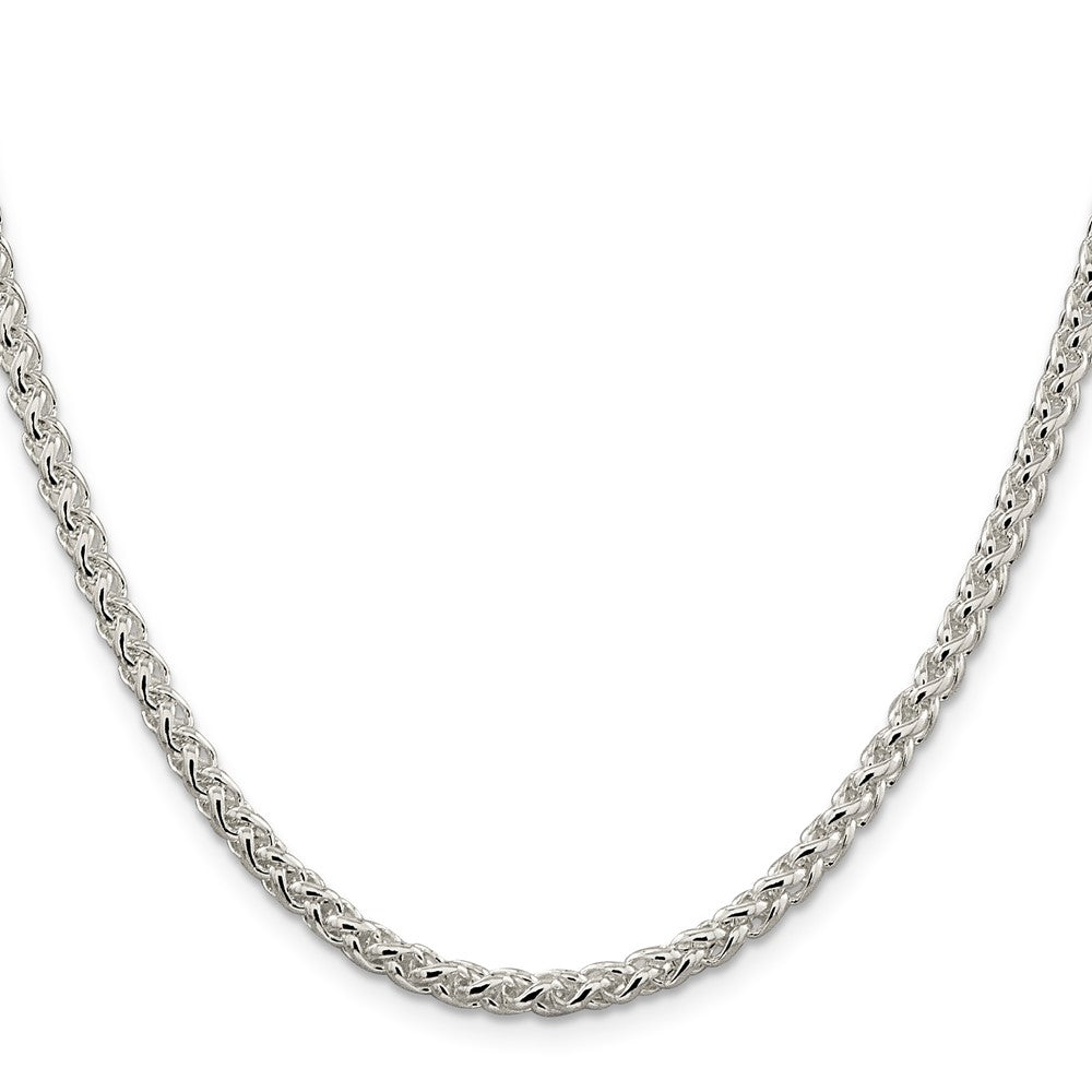 Sterling Silver 4mm Round Spiga Chain Necklace