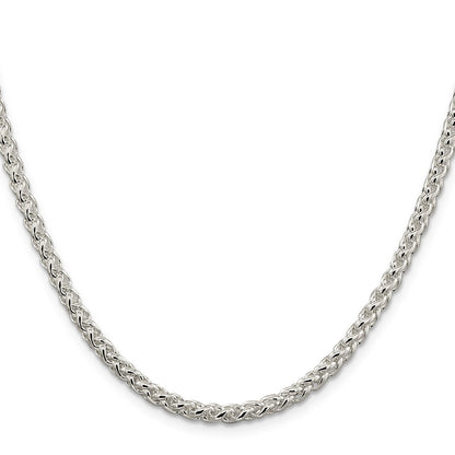 Sterling Silver 4mm Round Spiga Chain Necklace