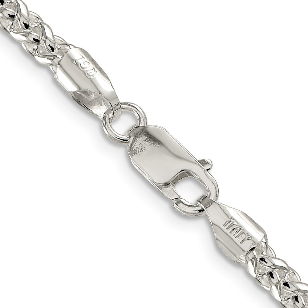 Sterling Silver 4mm Round Spiga Chain Necklace