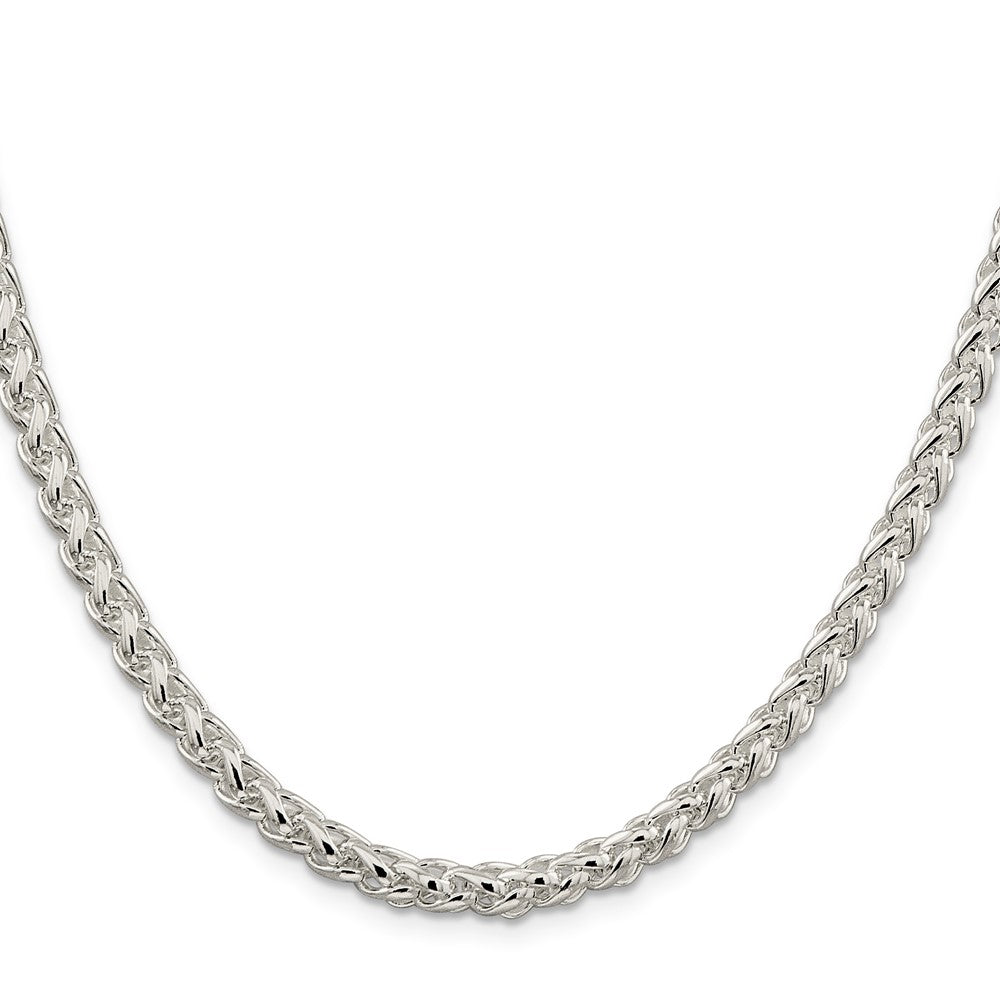 Sterling Silver 5mm Round Spiga Chain Necklace