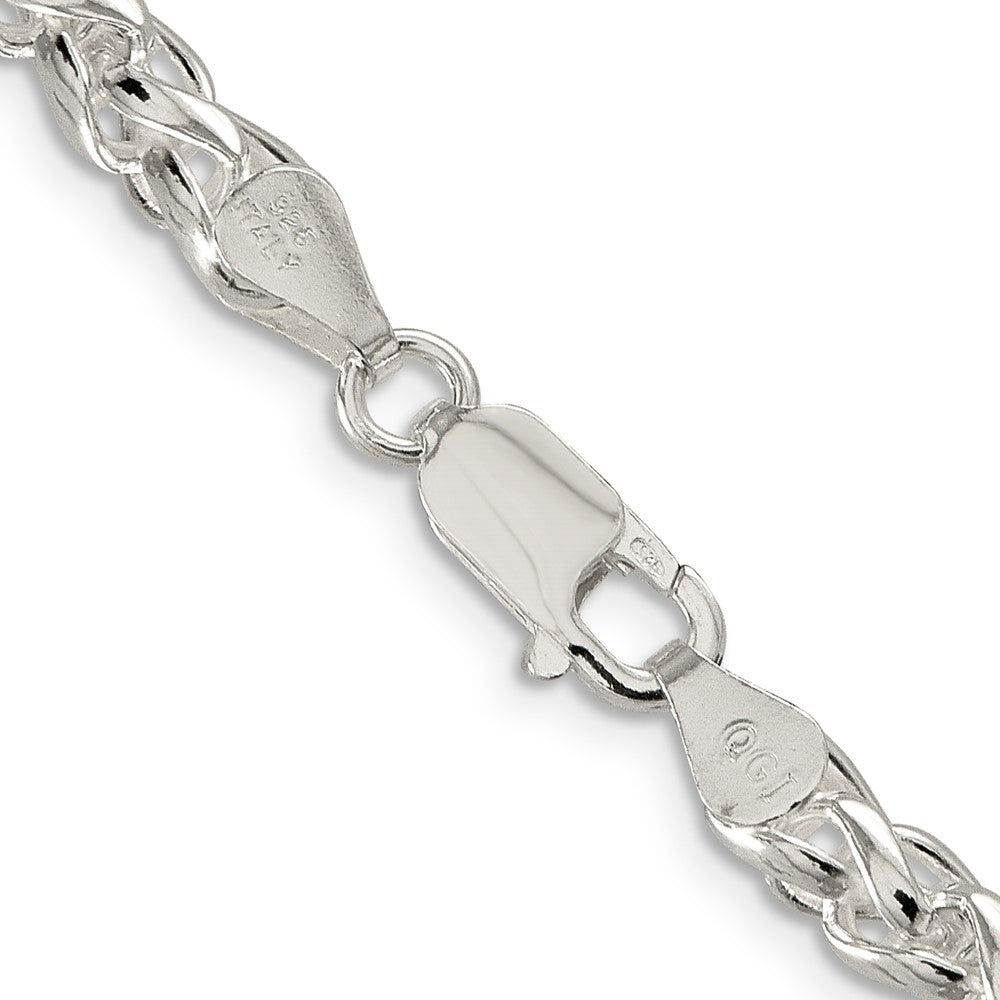 Sterling Silver 5mm Round Spiga Chain Necklace