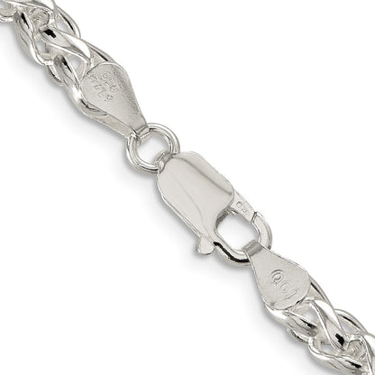 Sterling Silver 5mm Round Spiga Chain Necklace