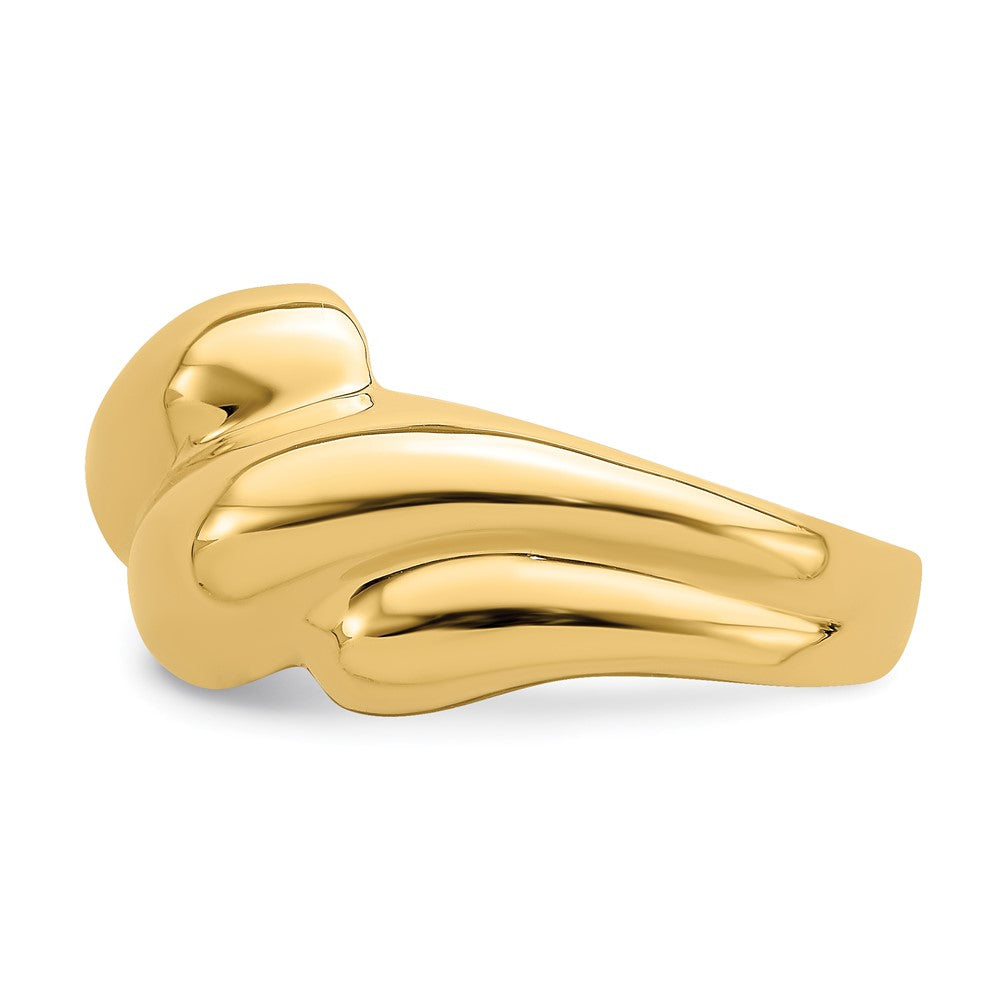 14k Yellow Gold Polished Fashion Dome Ring Size 7
