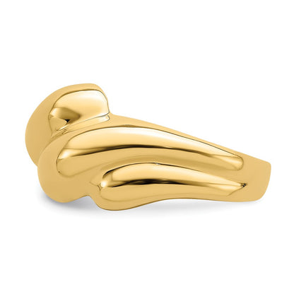 14k Yellow Gold Polished Fashion Dome Ring Size 7