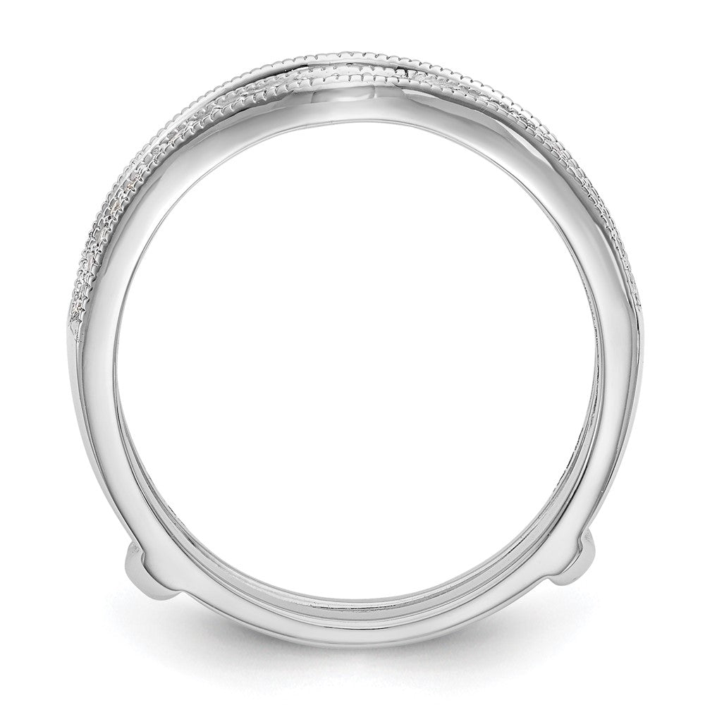 14K White Gold 1/4 carat Diamond Ring Size 7 Guard