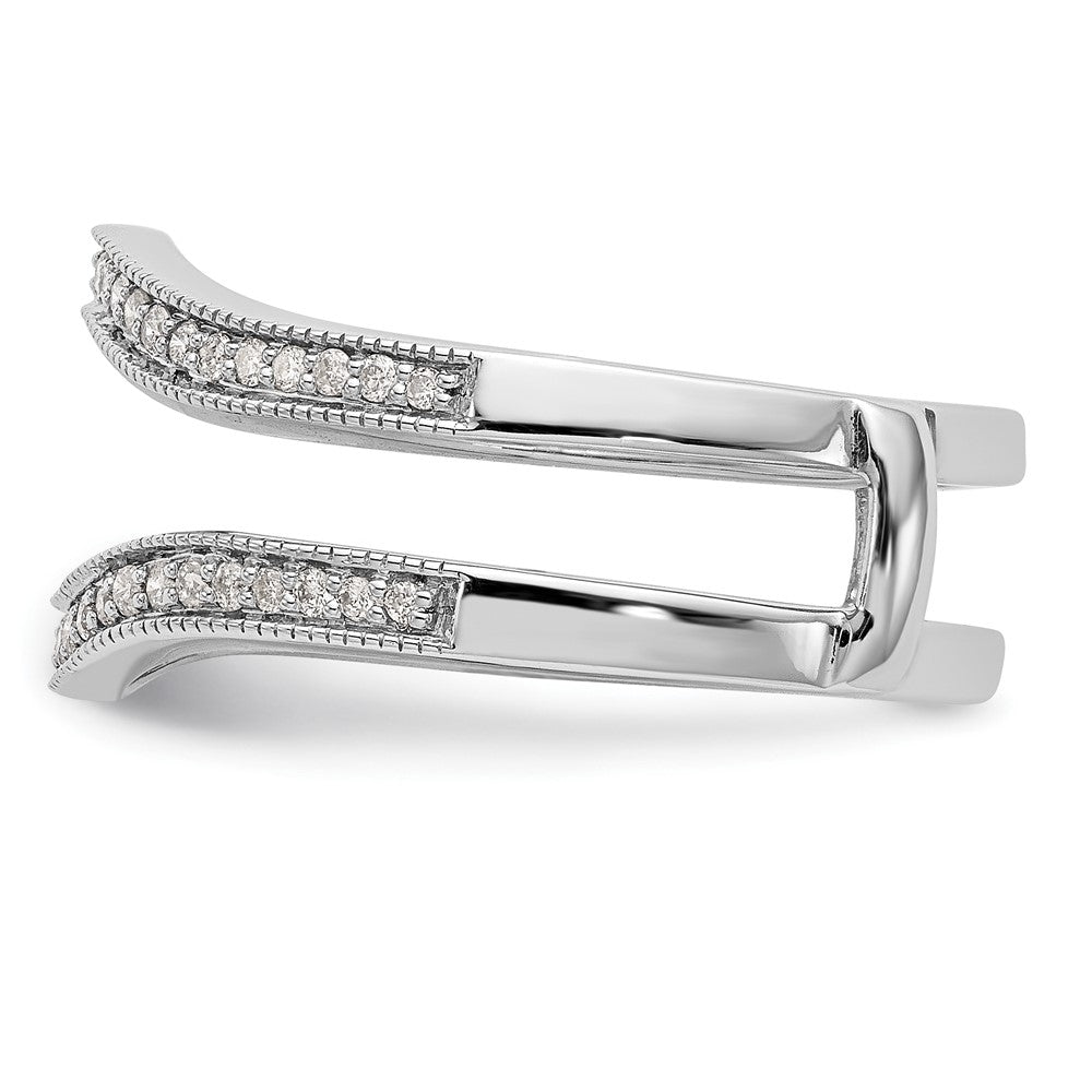 14K White Gold 1/4 carat Diamond Ring Size 7 Guard