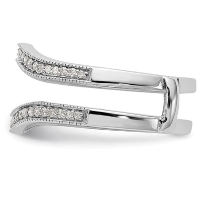 14K White Gold 1/4 carat Diamond Ring Size 7 Guard