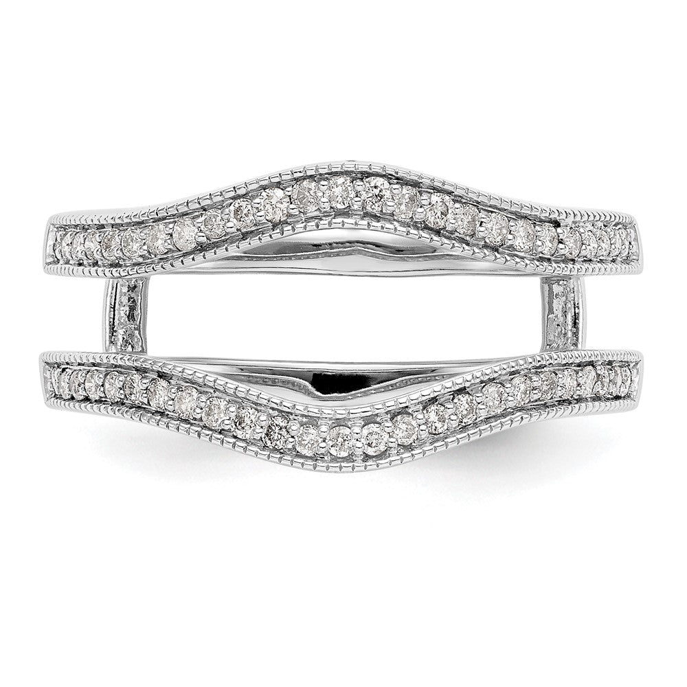 14K White Gold 1/4 carat Diamond Ring Size 7 Guard