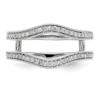 14K White Gold 1/4 carat Diamond Ring Size 7 Guard