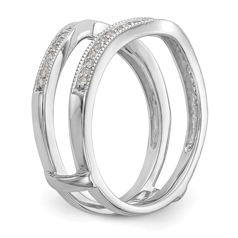 14K White Gold 1/4 carat Diamond Ring Size 7 Guard