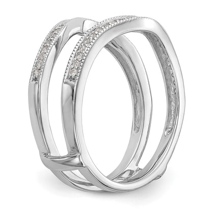 14K White Gold 1/4 carat Diamond Ring Size 7 Guard