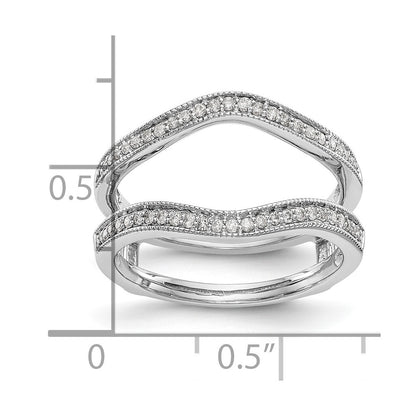 14K White Gold 1/4 carat Diamond Ring Size 7 Guard