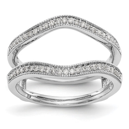 14K White Gold 1/4 carat Diamond Ring Size 7 Guard
