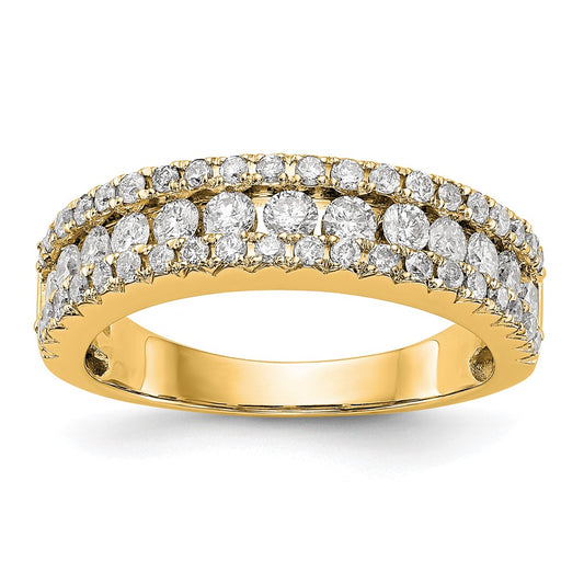 14k Gold 1 Ct Diamond Wedding Band Ring Clarity- I1, Color- G