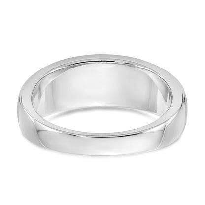 14k White Gold 3-Stone 1/6 carat Diamond Men's Band Size 10