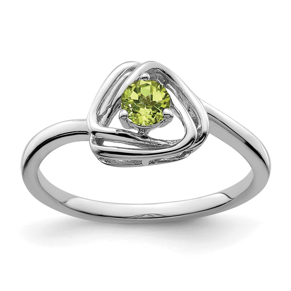 14k Gold Solitaire Gemstone Triangle Ring