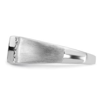 14k Gold Men's Onyx & Diamond Wedding Ring