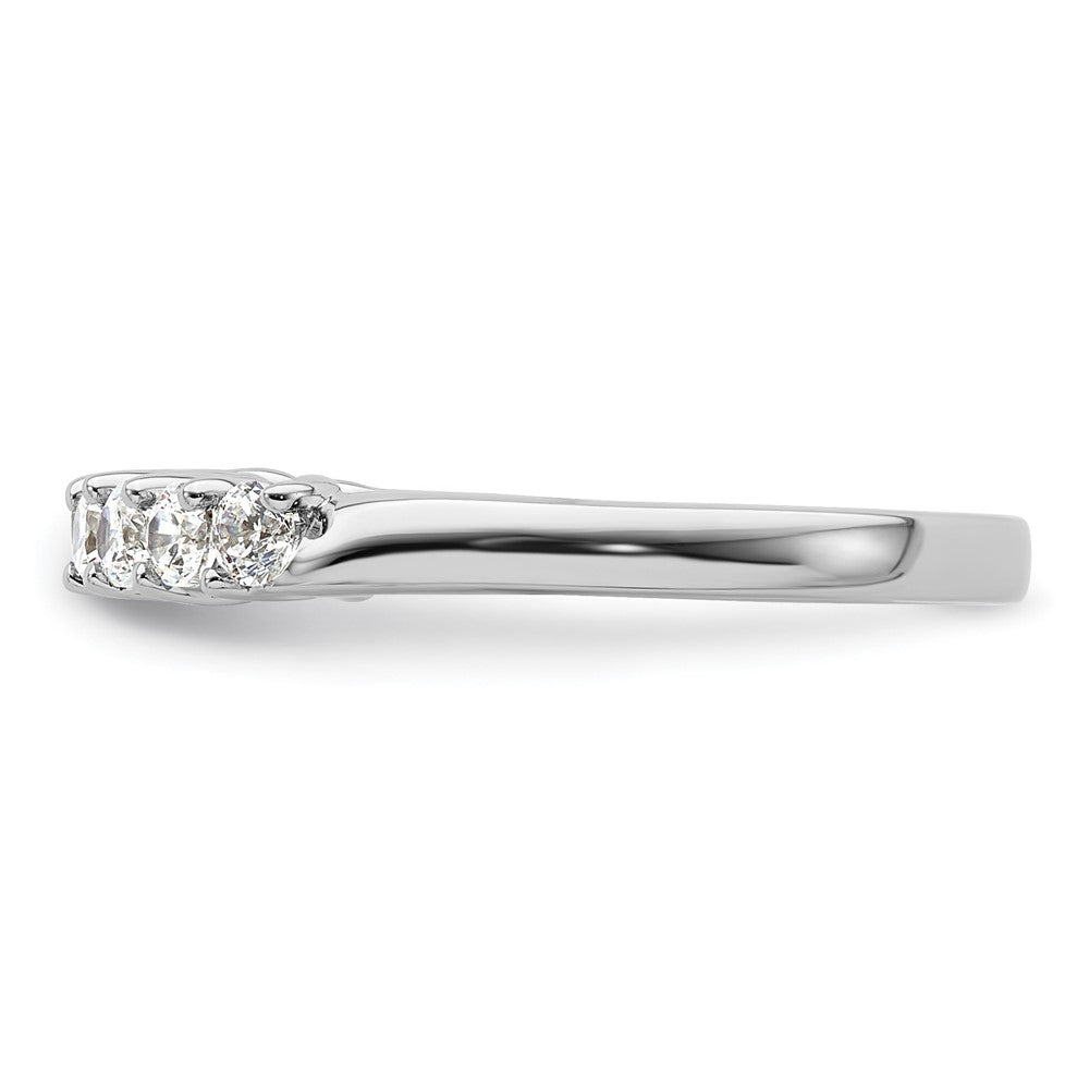 14k White Gold 1/2 carat Lab Grown Diamond Nine Stone Fashion Band Ring Size 7
