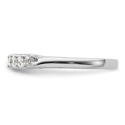 14k White Gold 1/2 carat Lab Grown Diamond Nine Stone Fashion Band Ring Size 7