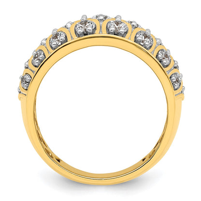 14k Yellow Gold 1 1/6 carat Lab Grown Diamond Fashion Ring Size 7