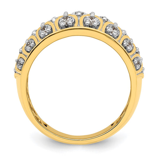 14k Yellow Gold 1 1/6 carat Lab Grown Diamond Fashion Ring Size 7