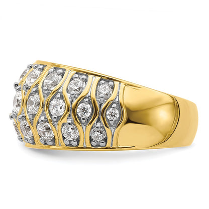 14k Yellow Gold 1 1/6 carat Lab Grown Diamond Fashion Ring Size 7