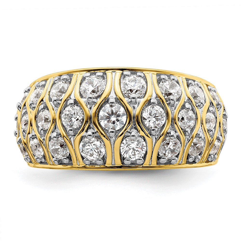 14k Yellow Gold 1 1/6 carat Lab Grown Diamond Fashion Ring Size 7