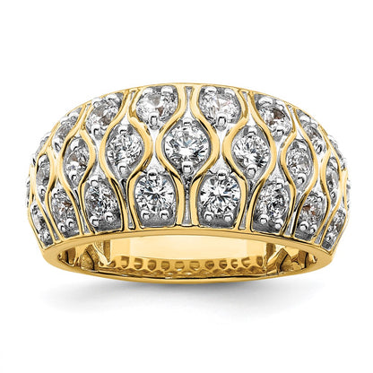 14k Yellow Gold 1 1/6 carat Lab Grown Diamond Fashion Ring Size 7