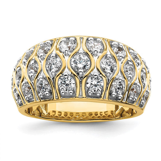 14k Yellow Gold 1 1/6 carat Lab Grown Diamond Fashion Ring Size 7