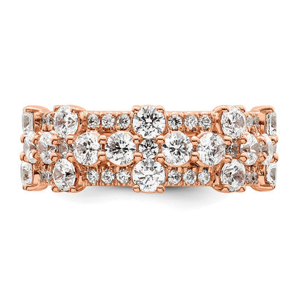 14k Rose Gold 2 1/2 carat Lab Gronw Diamond Fashion Ring Size 7
