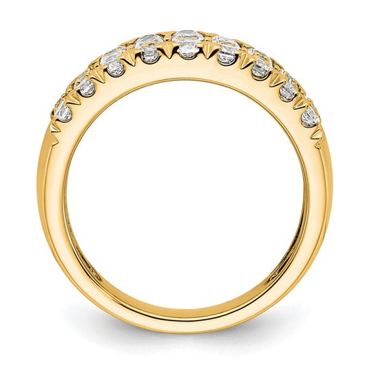 14k Gold 1.5 Ct Diamond Wedding Band Ring Clarity- I1, Color- G