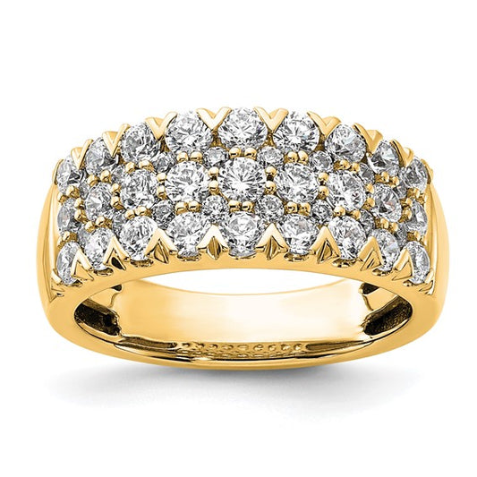 14k Gold 1.5 Ct Diamond Wedding Band Ring Clarity- I1, Color- G