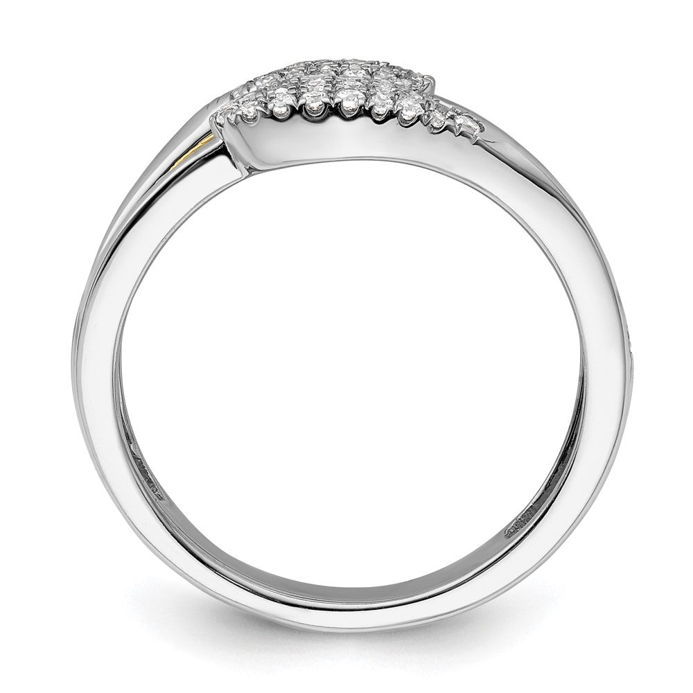 14k Two-Tone 3/8 carat Lab Grown Diamond Fashion Ring Size 7