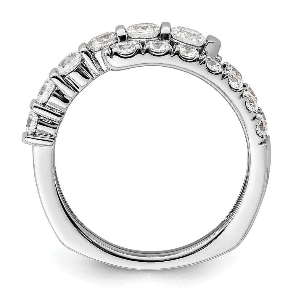 14k White Gold 1 3/8 carat Lab Grown Diamond Fashion Ring Size 7