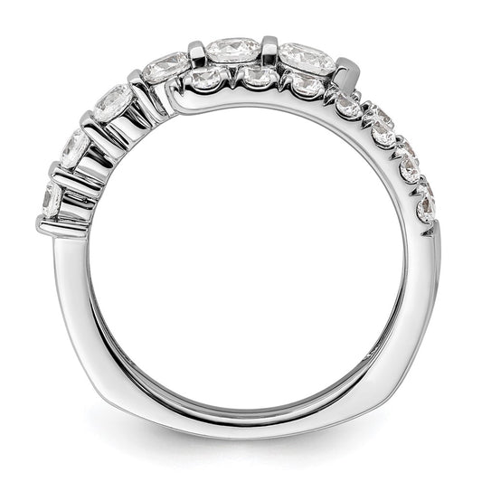 14k White Gold 1 3/8 carat Lab Grown Diamond Fashion Ring Size 7