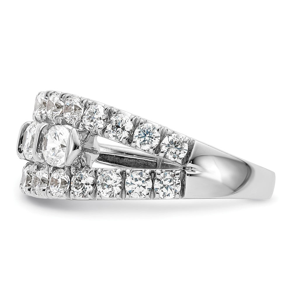 14k White Gold 1 3/8 carat Lab Grown Diamond Fashion Ring Size 7