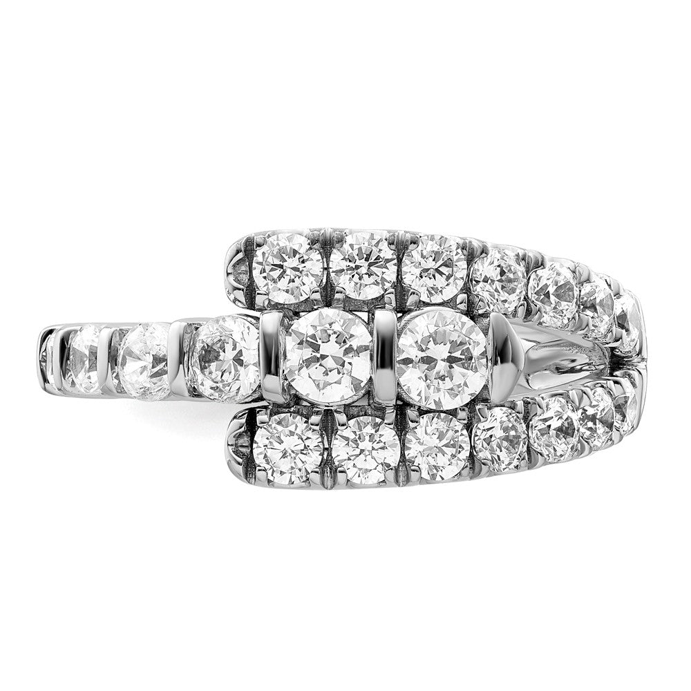 14k White Gold 1 3/8 carat Lab Grown Diamond Fashion Ring Size 7