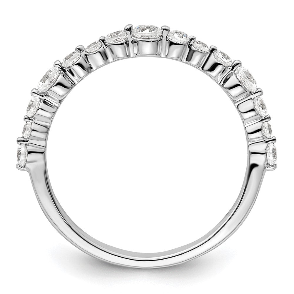 14k White Gold 1/2 carat Lab Grown Diamond Fashion Band Ring Size 7
